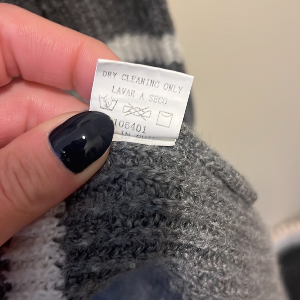 ✨SALE✨ STACCATO | Striped Knit Open Front Cardigan Sweater W/ Pockets - Picture 7 of 10